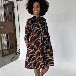 Beautiful Red Shell Print Dress from Zuri